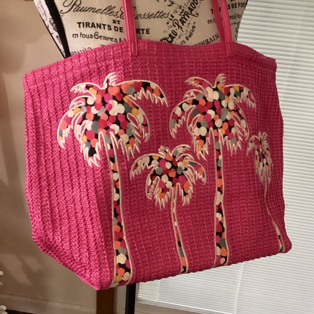 Vera Bradley Pink Tropical Palm Tote